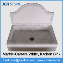 white carrara marble kitchen sinks