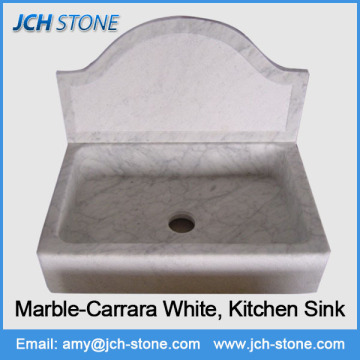 white carrara marble kitchen sinks