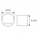 LEDER Μονόχρωμο Dimmable 20W LED Inground Light