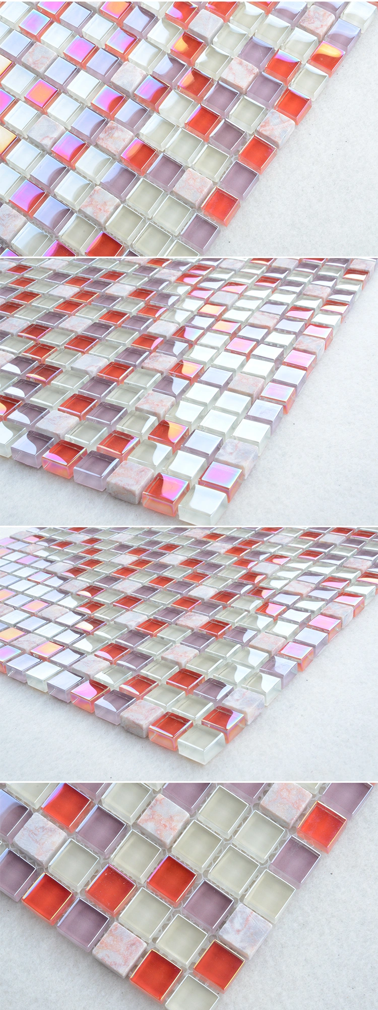 England Style Building Red and Purple Color Mosaic Wall Tiles