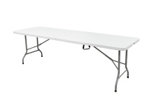 244CM 8FT Rectangle Plastic Folding In Half Table