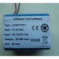 11.1V rechargeable li ion battery pack