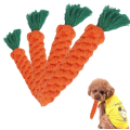 Dientes de zanahoria de algodón Limpieza de perros de mascotas Juguete de cuerda