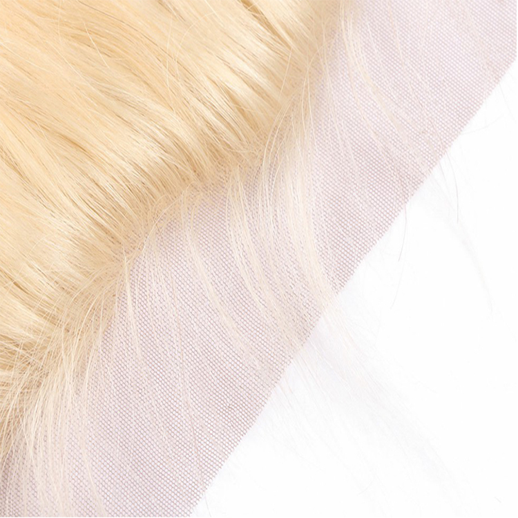 color 613 blond body wave hair virgin remy Indian hair 13*4 lace frontal