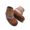 Tassel Leather Children Ankle Boots