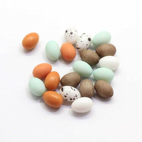 Resin3D Miniature Easter Eggs Happy Easter Decoration Painted Bird Pigeon Eggs DIY Craft Kids Gift Favor Easter Party Decor
