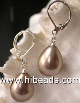 charm shell earring jewelry with pearl SPE0045