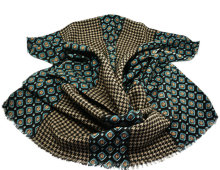 Worstd Stock Pure Wool Printed Shawl