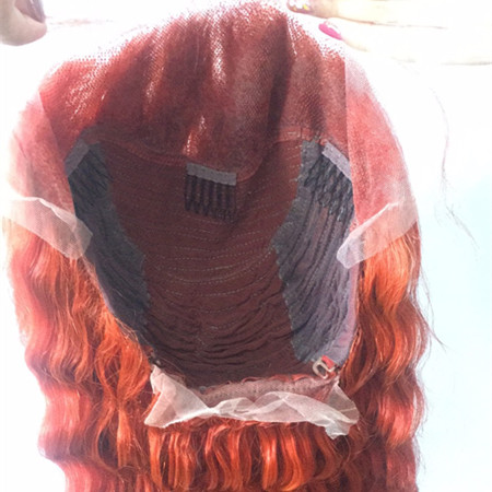 Ginger Deep Wave Colorful Lace Front Wig Human Hair Colored Wigs Human Hair Lace Front Ginger Orange Colorful Lace Wig