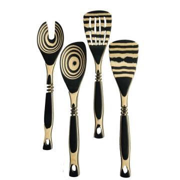 wooden kitchenware set it up