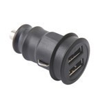 2 usb charger,usb car charger with flashlight