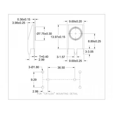 CR123A Contato de bateria positivo BS-S-NI-B-595