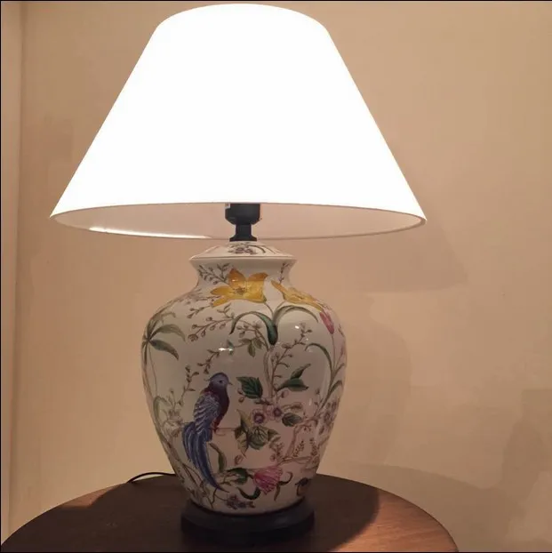 Exquisite Coral Floral Ceramic Lamp for Stylish Home Decor