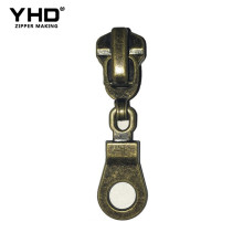 Wholesale jacket handbag two-way slider zipper puller with rubber slider zip pull