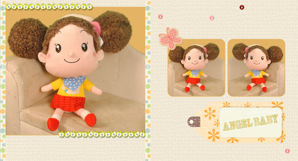 Cartoon girl plush dolls Cartoon girl plush dolls