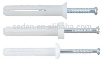 Mushroom Head Nylon Nail Anchor,nylon fixing anchor with nail screw