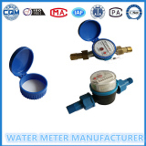 Plastic protective cap for jet water meter