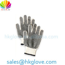 Black pvc dots gloves for labours with most comeptitive price HKA5039