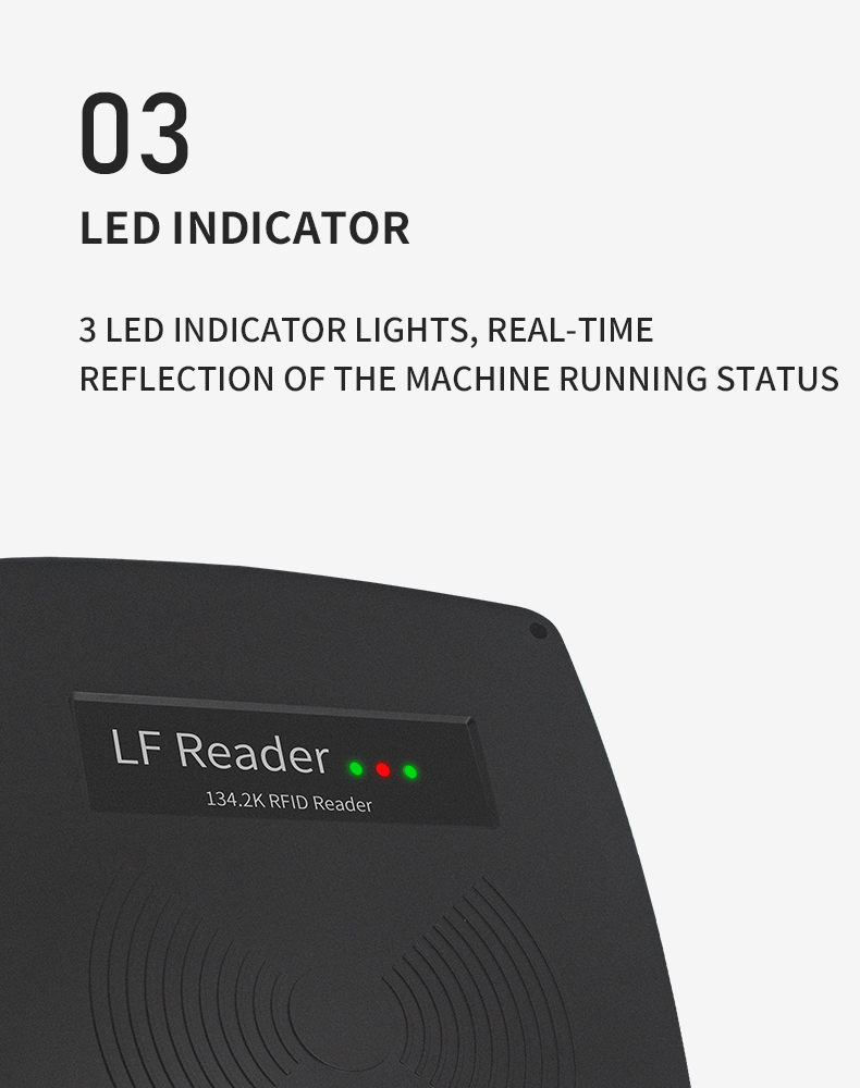 RS232 LF 134.2KHz long range for tracking animal ear tag ISO11784/11785