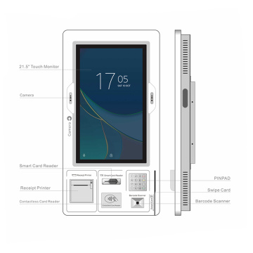 21.5'' Touchscreen wall mounted Kiosk with Farsi Pinpad