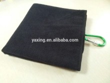 Microfiber golf towel with hook