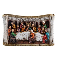 11.8-inch The Last Supper Resin Statue: A Religious Gift and Wall Decoration Figurine