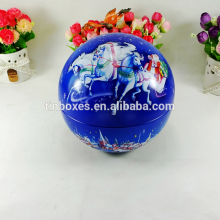Factory Price decorative Christmas ball-shaped tin box