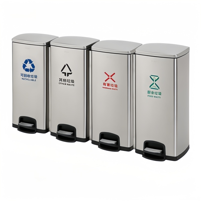 Customized Foot Pedal Metal Trash Receptacles