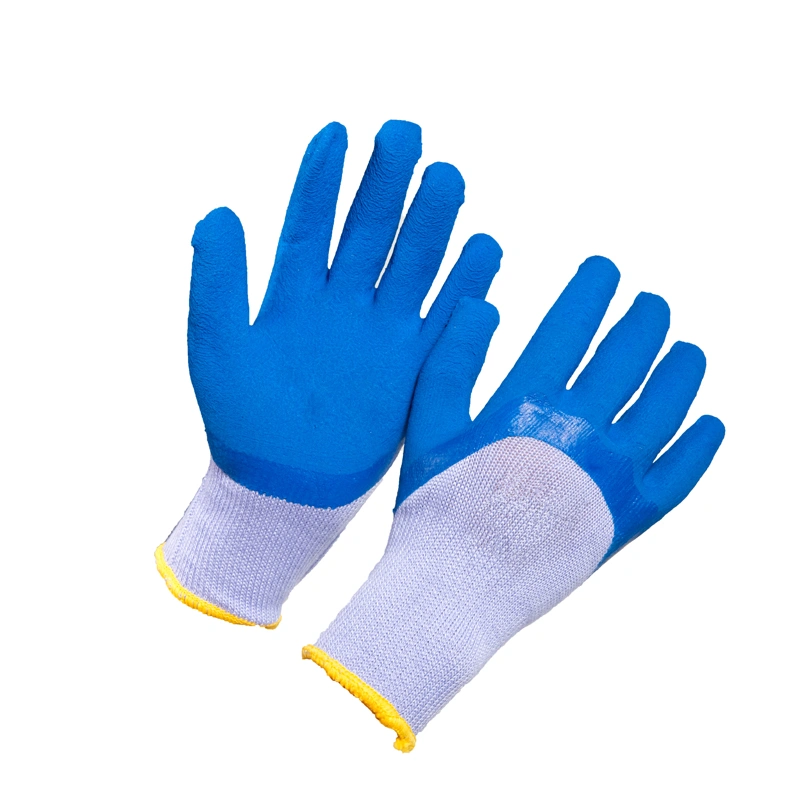 3/4 DIP Latex Crinkle Coated Labour Work Gloves