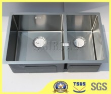 stainless steel freestanding kitchen sink hammered for double bowls