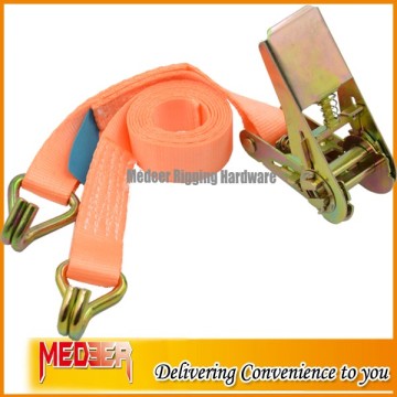 Factory producing 1inch orange strap 100% polyester lashing strap for car transporation