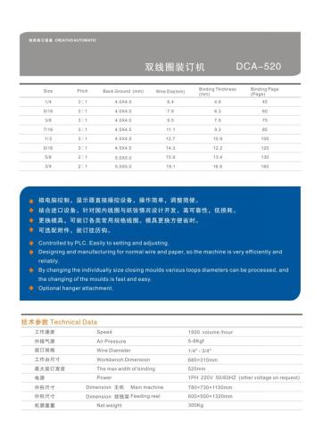 DOUBLE WIRE BINDING MACHINE