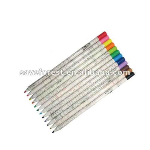 Artist colored pencil of 12 pcs set with Eco recycle paper