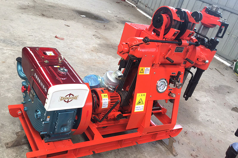 hydraulic diesel engine water well drilling rig machine construction machinery XY-1 for Indonesia