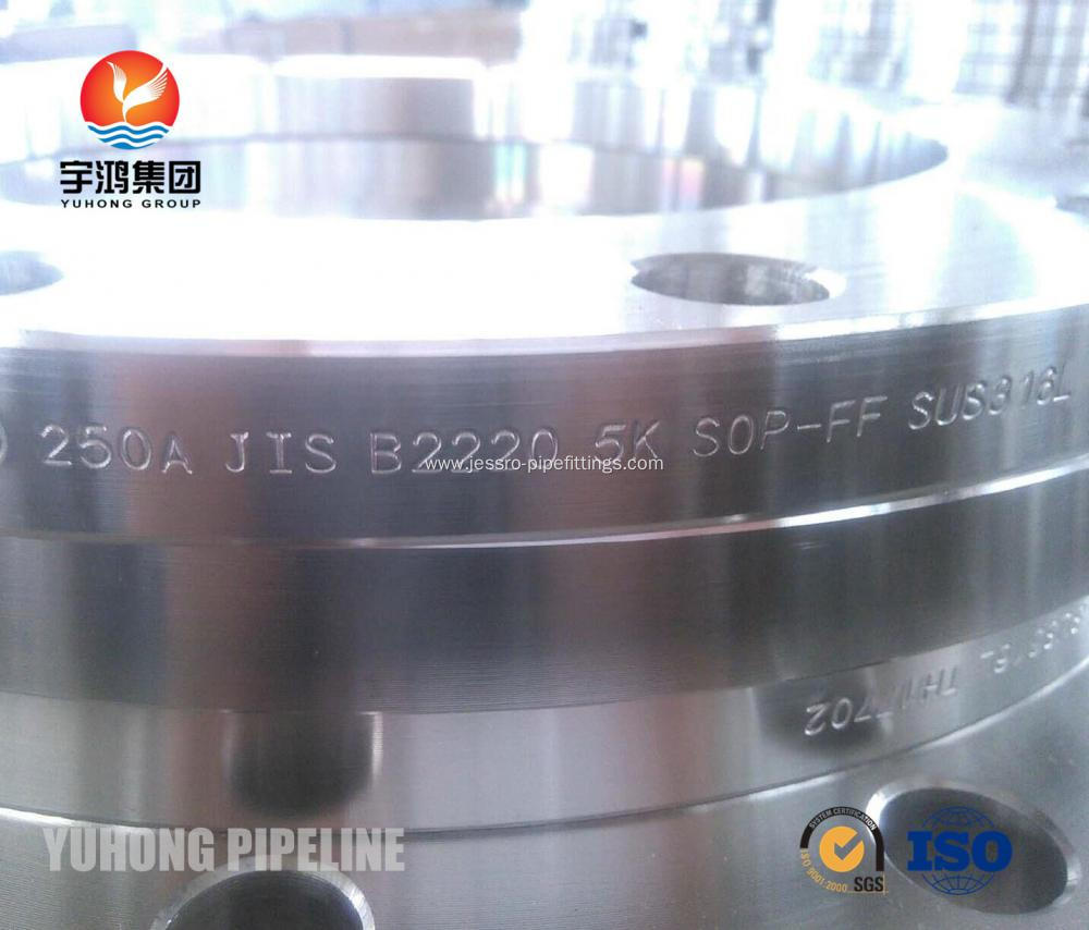 JIS B2220 SOP FF, SOH FF, SUS316L FLANGE , BV MODE II , SHIP BUILDING APPLICATION