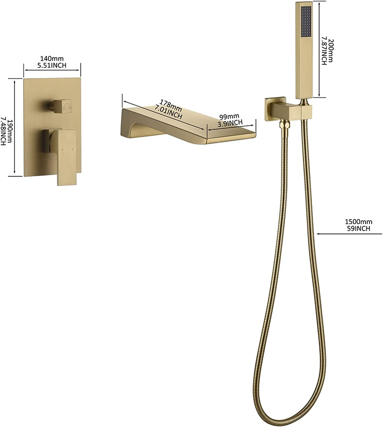 wall mount tub filler