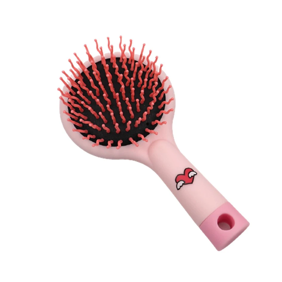 Rainbow Volume Anti-Static Magic Detangler Hair Curl Straight Massage Paddle Brush Comb Hair Care Styling Tools with Mirror