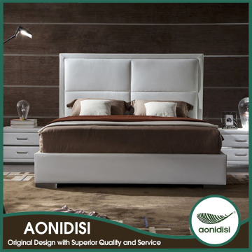 White Modern High Headboard Soft Bed