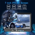 7'' 2 channel vehicle monitor syste support 2.5D touch/BSD/MP5/Bluetooth/FM/voice control