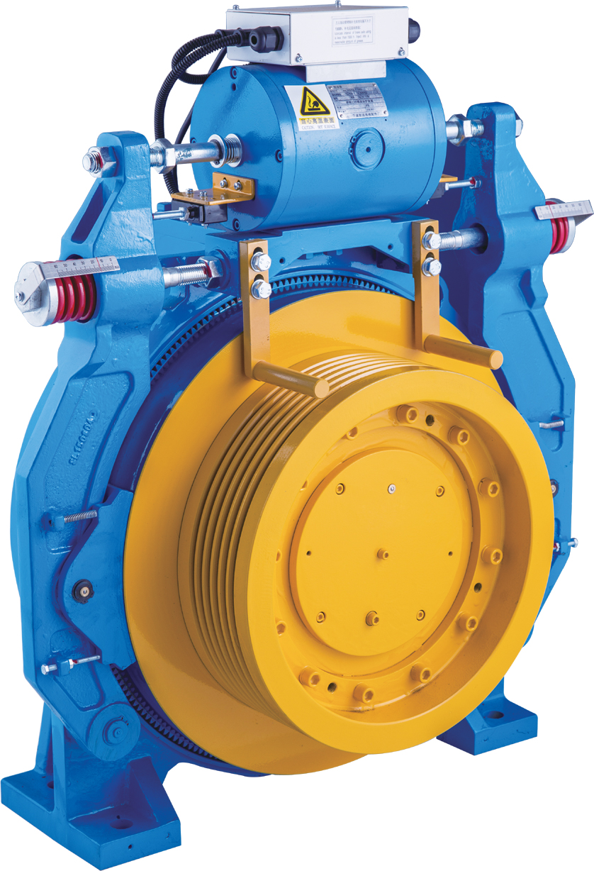 Elevator Gearless Traction Machine 3000kg Shaft Load