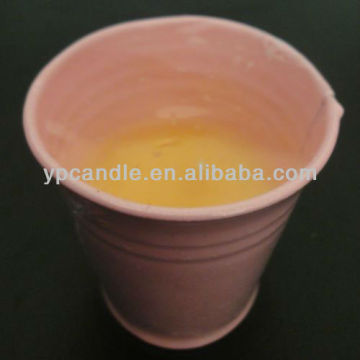 Yellow Aroma Candle in Metal Pail