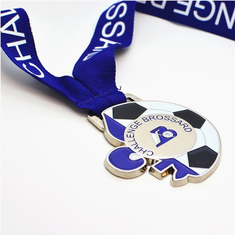 Médaille d'émail de soccer populaire personnalisée personnalisée