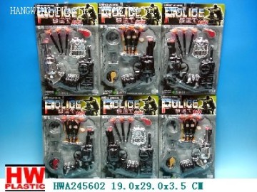 Police play set(black Gun toys)