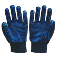 Gants de travail en coton tricoté avec double point en PVC