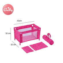 Plastic Pink Doll Bed for Baby Girls