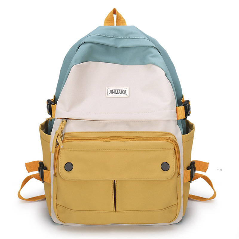 New casual pink foldable student canvas laptop compartment shoulder backpack bags for teenagers