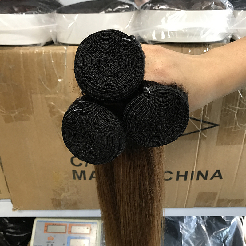 wholesale Indian virgin hair supplier,two tone 1b/27 color 100% Indian human hair body wave hair bundles