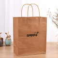 Dostosowane drukowane logo Brown Kraft Paper Bag do pakowania odzieży