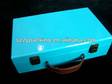 paper cardboard suitcases box with handle