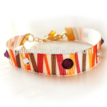 high quality fashion wholesale costume jewelry ribbon bracelets